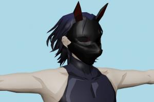 Ayato Kirishima Tokyo-Ghoul, man, male, people, human, xna, characters, rigged